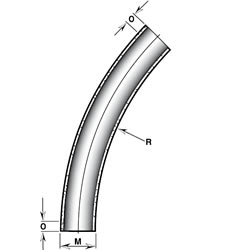 Product image for CHAMPION 20CEW832DS-RS 2" 45DEG 48-IN RADIUS FIBERGLASS ELBOW W/ 1 PVC DEEP COUPLING & 1 PVC STUB